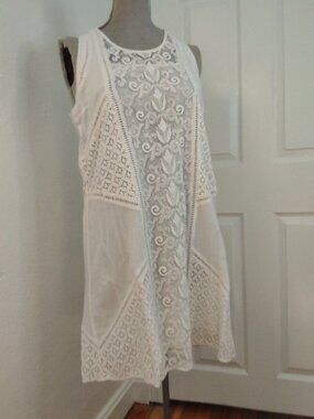 Lilly Pulitzer White Lace Overlay Sleeveless Dress -37